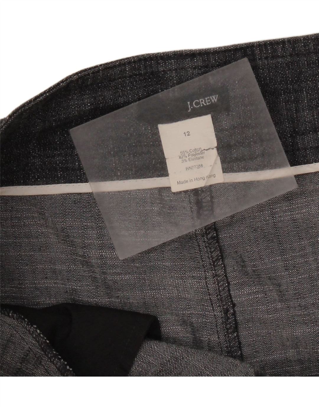 J. CREW Gerader Damenrock US 12 Large W32 Graue Baumwolle
