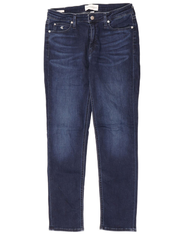 Calvin Klein Damen Slim Jeans W31 L30 Blaue Baumwolle