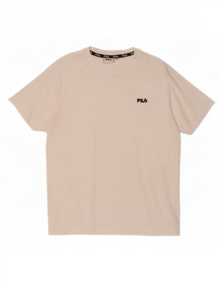 Fila Damen T-Shirt Top UK 6 XS Weiß