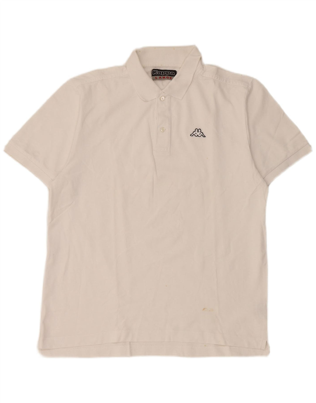 Kappa Herren-Poloshirt, groß, weiße Baumwolle