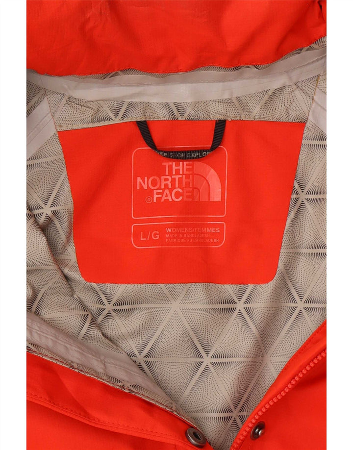 The North Face Damen Dryvent Regenmantel UK 16 Large Orange Colourblock