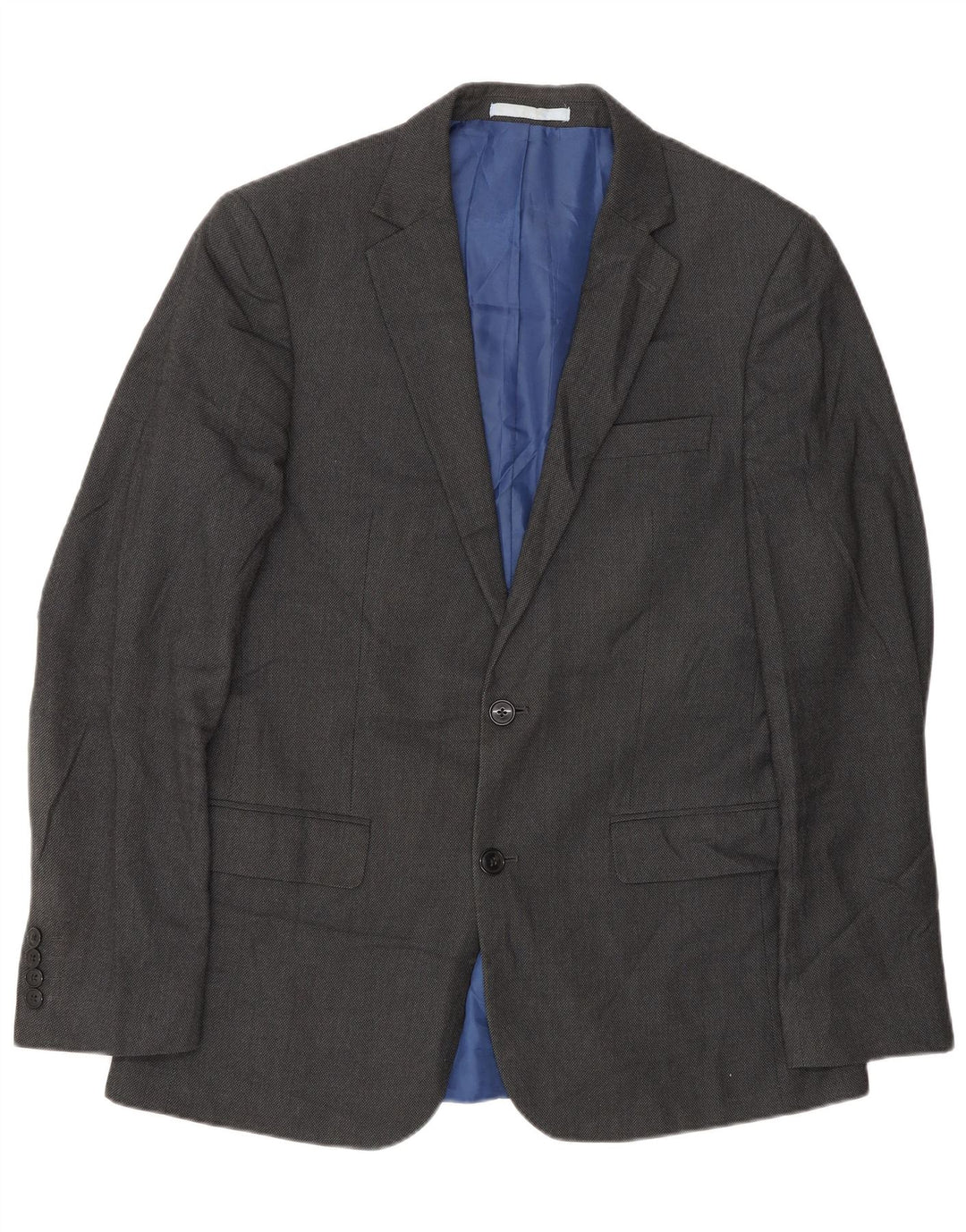 Marks & Spencer Herren-Blazer, lang, schmal, mit 2 Knöpfen, UK 40, Mittelgrau