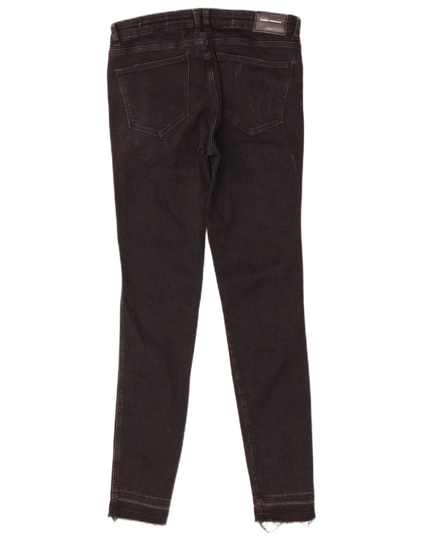Zara Damen Trafaluc Distressed Skinny Jeans EU 38 Small W28 L29 Schwarz