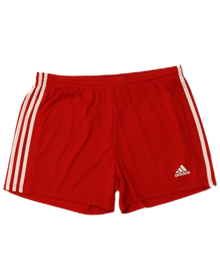 ADIDAS Damen Aeroready Sport Shorts UK 16/18 Large Rot Polyester
