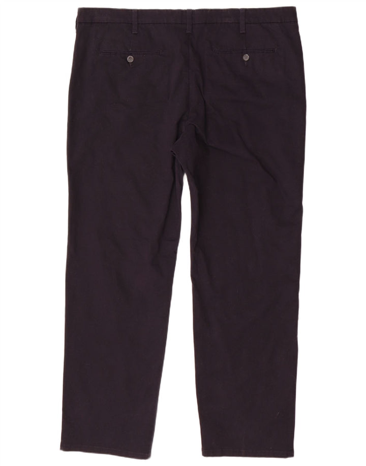 Marks & Spencer Herren-Chinohose mit normaler Passform und gerader Passform, W42 L31, Marineblau