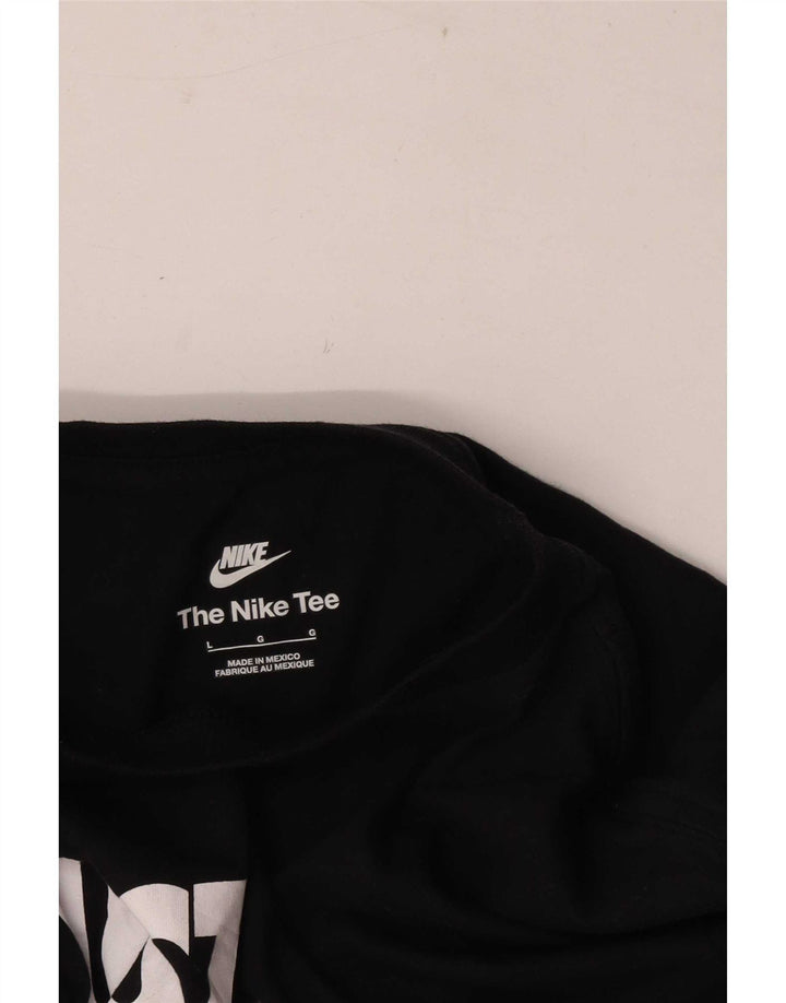 Nike Herren-T-Shirt mit Grafik, Größe L, Schwarz