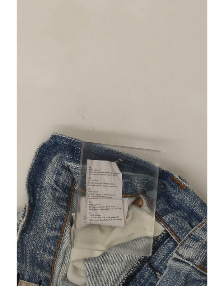 G-Star Herren Distressed Straight Jeans W32 L34 Blaue Baumwolle
