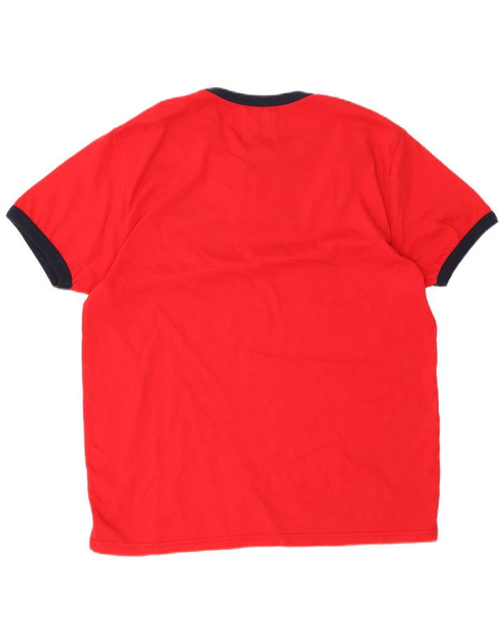 Fila Herren T-Shirt Top XL Rot Baumwolle