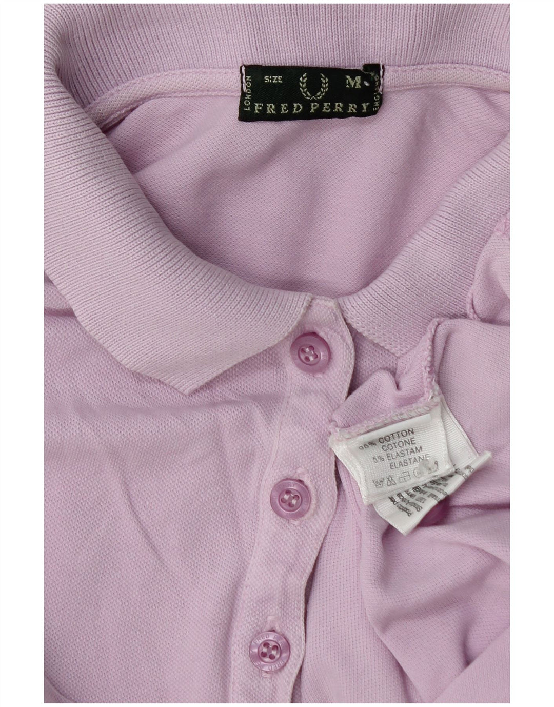 Fred Perry Damen Poloshirt UK 12 Medium Lila Baumwolle