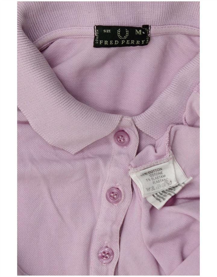 Fred Perry Damen Poloshirt UK 12 Medium Lila Baumwolle