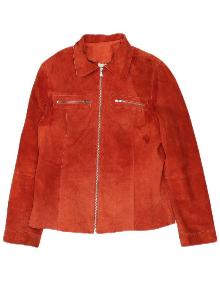 CONBIPEL Damen Lederjacke IT 44 Mitteloranges Leder