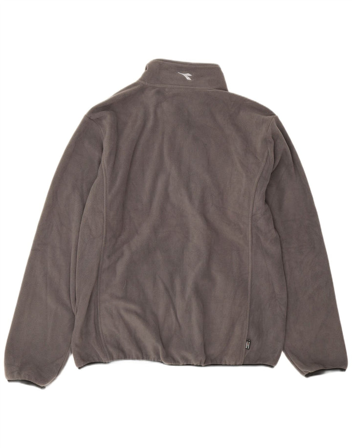 Diadora Herren Fleecejacke UK 46 3XL Grau Polyester