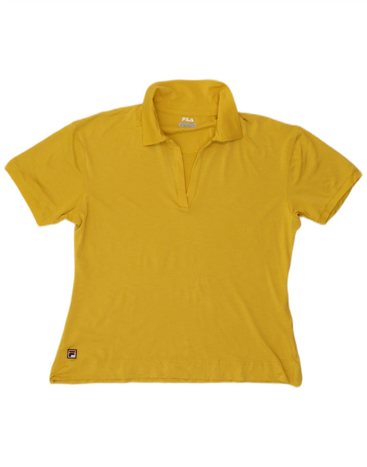 Fila Damen Poloshirt UK 18 XL Gelb Polyester