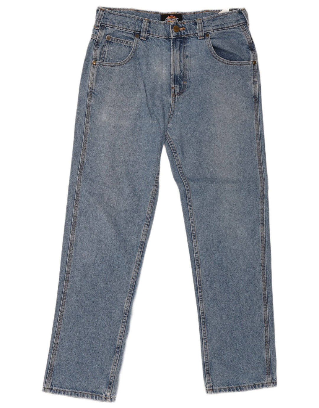 DICKIES Damen Straight Jeans W28 L30 Blaue Baumwolle