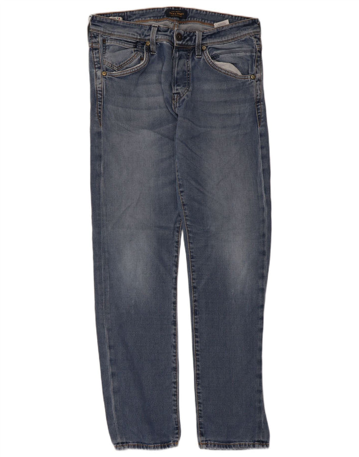 Jack & Jones Herren Straight Jeans W33 L32 Blaue Baumwolle