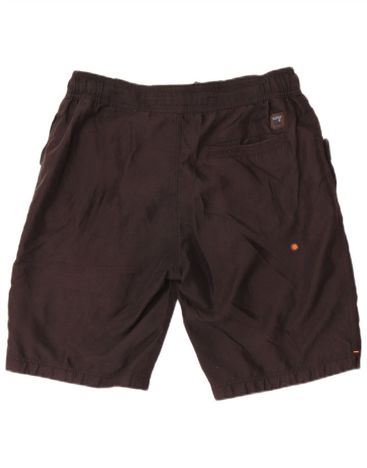 Superdry Herren-Badeshorts mit Grafik, Mittelschwarzes Polyester