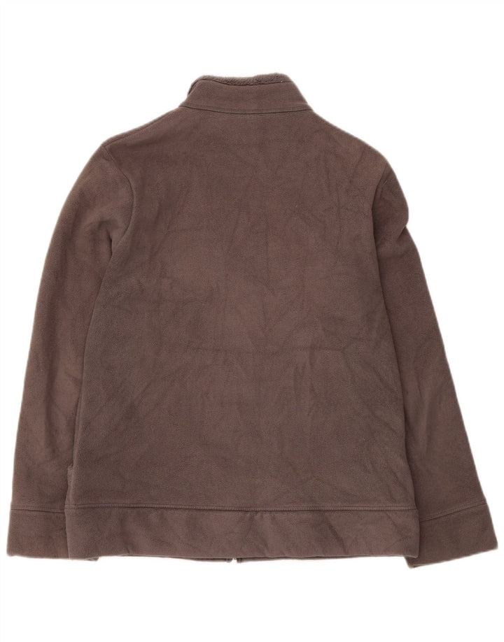 Marks & Spencer Damen Fleecejacke UK 12 Mittelgraues Polyester