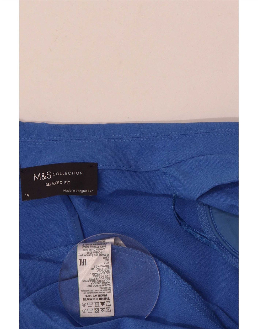 Marks & Spencer Damen-Blazerjacke mit 3/4-Ärmeln, Gr. 14, Blau