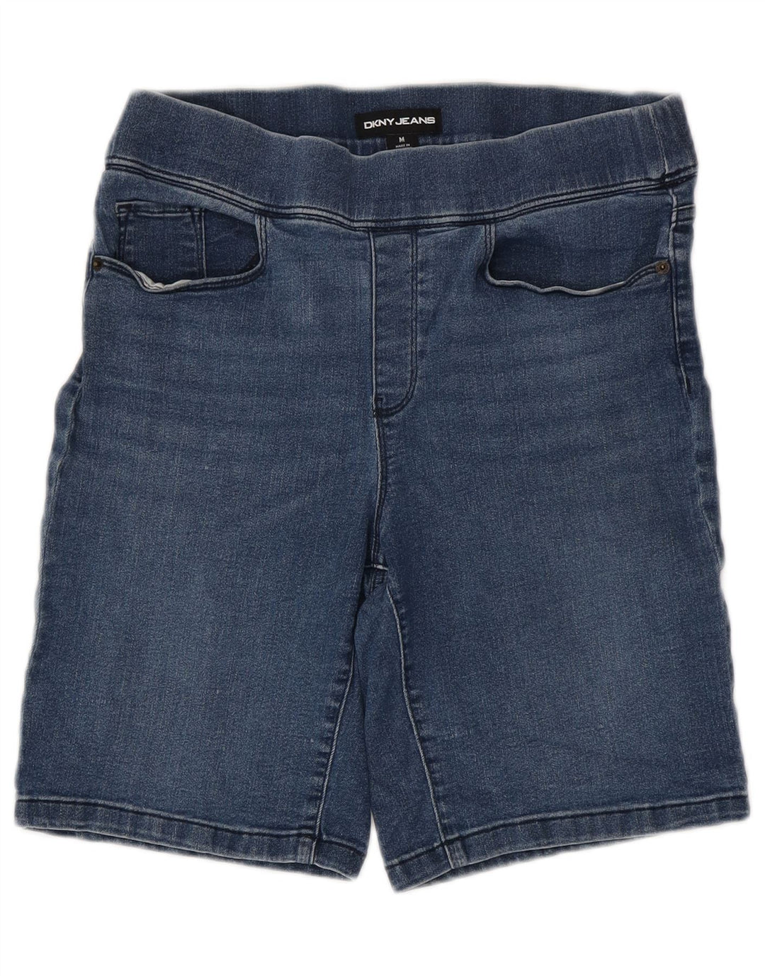 DKNY Damen Jeansshorts Medium W30 Blaue Baumwolle
