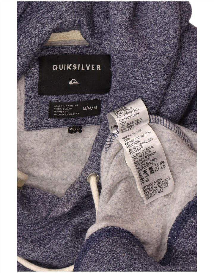 Quiksilver Herren-Kapuzenpullover aus mittelblau gefleckter Baumwolle