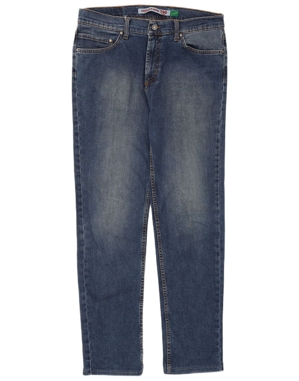 Carrera Damen 700 Regular Straight Jeans W34 L32 Blaue Baumwolle