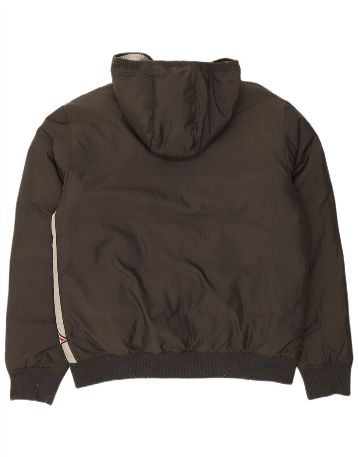 Bear Herren Kapuzenjacke, wendbar, wattiert, UK 40, Größe L, Grau, Polyamid