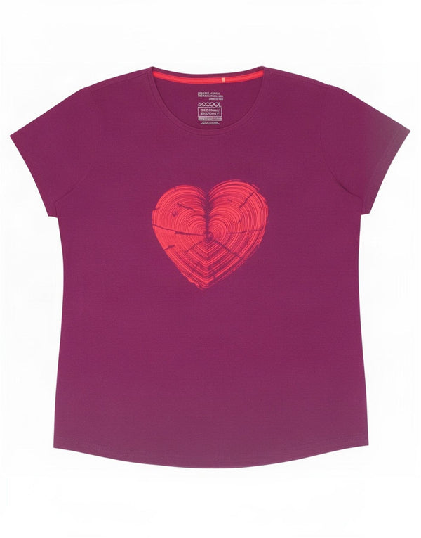Mountain Warehouse Grafik-T-Shirt-Oberteil für Damen, UK 16, Größe L, Lila, Baumwolle