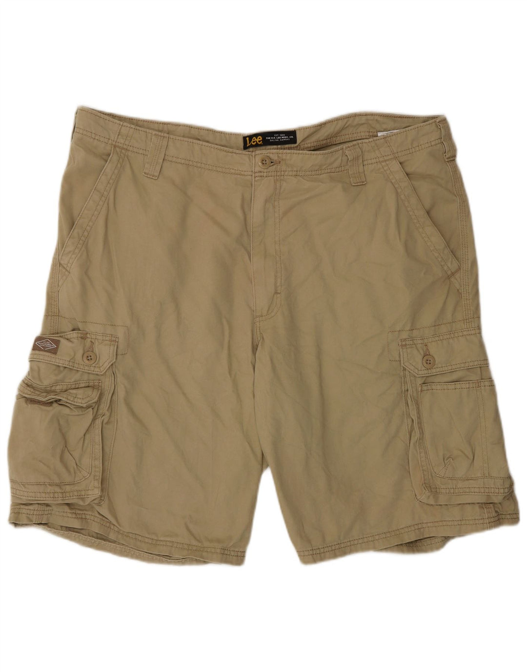 Lee Herren Cargoshorts W40 XL Khaki Baumwolle