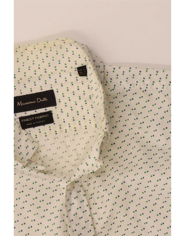 Massimo Dutti Herrenhemd, klein, weiß gefleckt