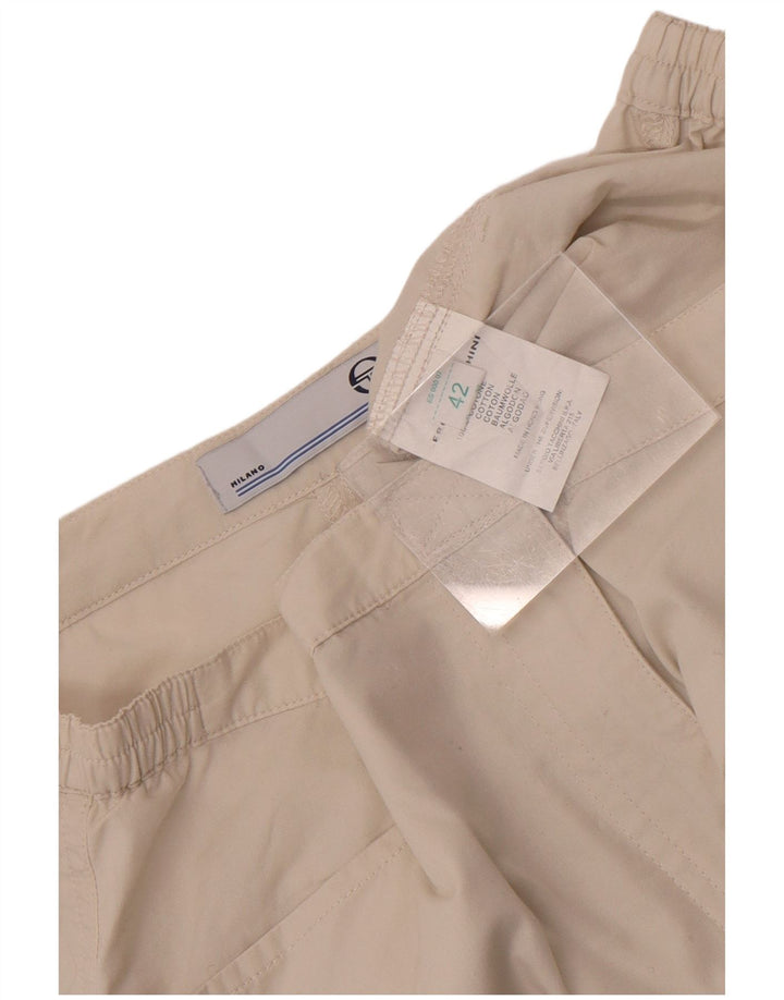 Sergio Tacchini Damen Freizeitshorts IT 42 Medium W30 Weiße Baumwolle