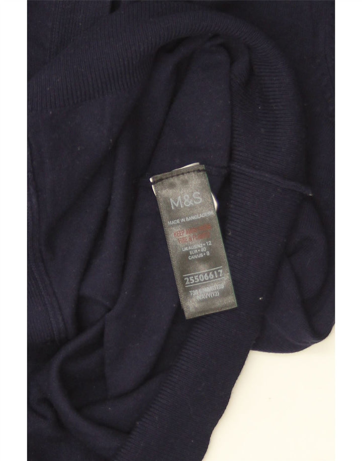 Marks & Spencer Damen-Cardigan-Pullover UK 12 Mittelmarineblaue Viskose