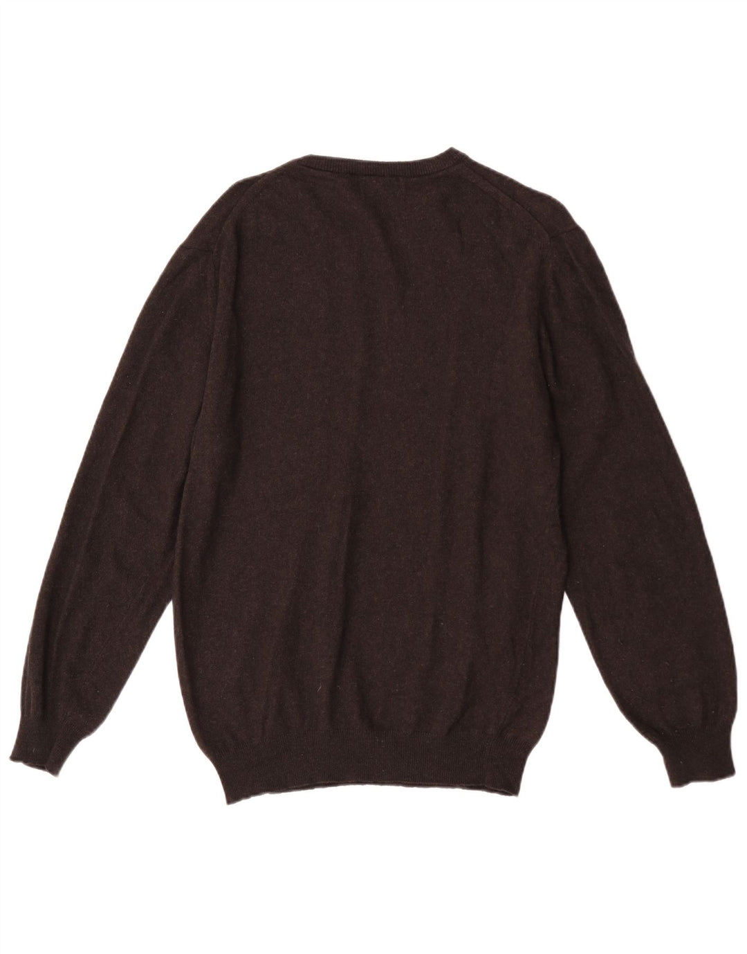 Libero Herren-Pullover mit Rundhalsausschnitt, Größe 54, XL, braune Wolle