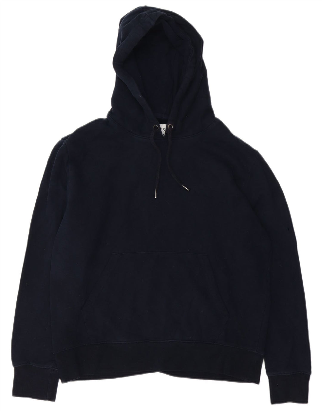 Marks & Spencer Damen-Kapuzenpullover aus mittelblauer Baumwolle in Marineblau