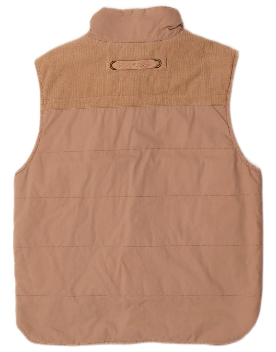 Fila Herren Wattierte Weste UK 38 Mittelbeige Baumwolle