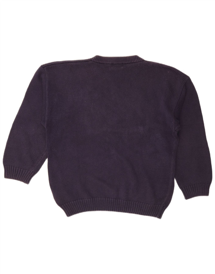 St. Bernard Herren-Pullover mit Rundhalsausschnitt, Größe L, Marineblau mit Argyle-Muster/Diamantmuster