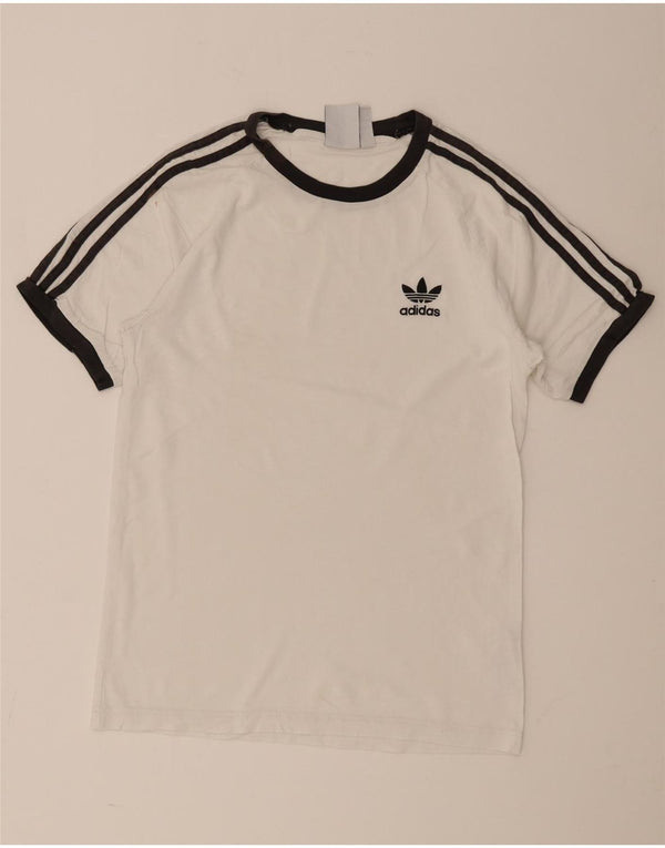 Adidas Herren T-Shirt Top Small Weiß Baumwolle