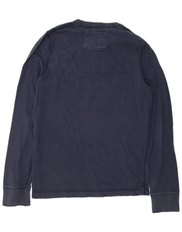 Abercrombie & Fitch Herren Muscle Graphic Top Langarm Large Marineblau