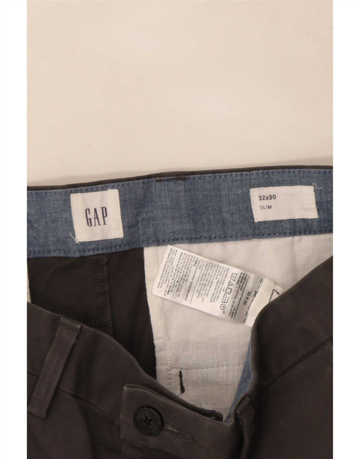 Gap Slim Chino-Hose für Herren, W32, L30, graue Baumwolle