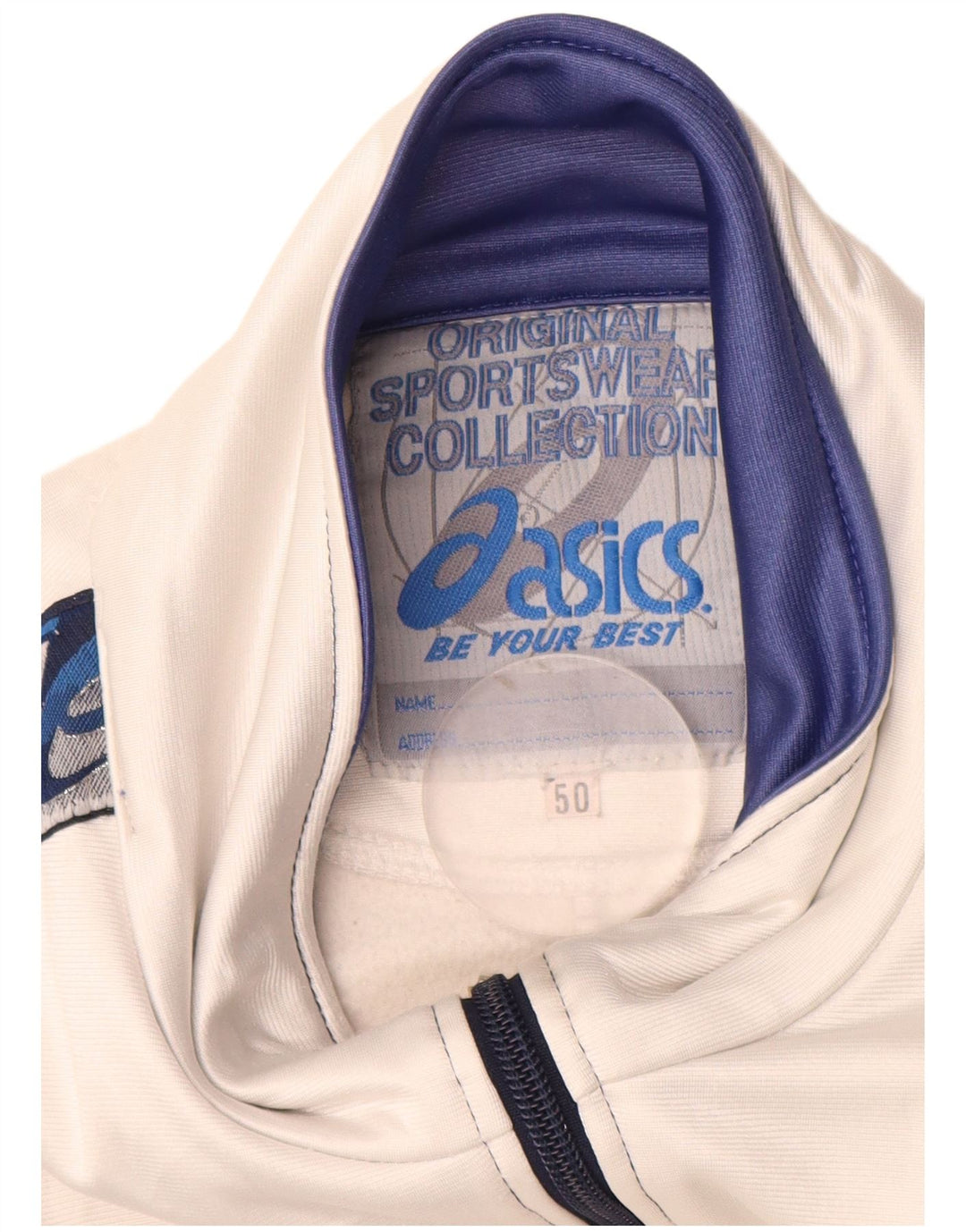 Asics Herren-Trainingsanzugoberteil mit Grafik, IT 50, mittelblau, Farbblock