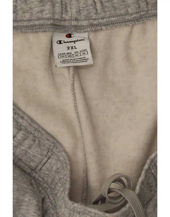 Champion Herren-Trainingshose 2XL, grau gefleckte Baumwolle