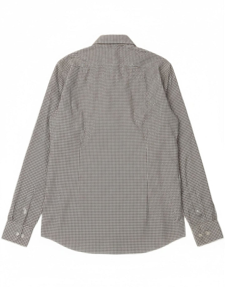 Hugo Boss Herren Slim Fit Hemd Größe 38 15 Mittelweiß kariert