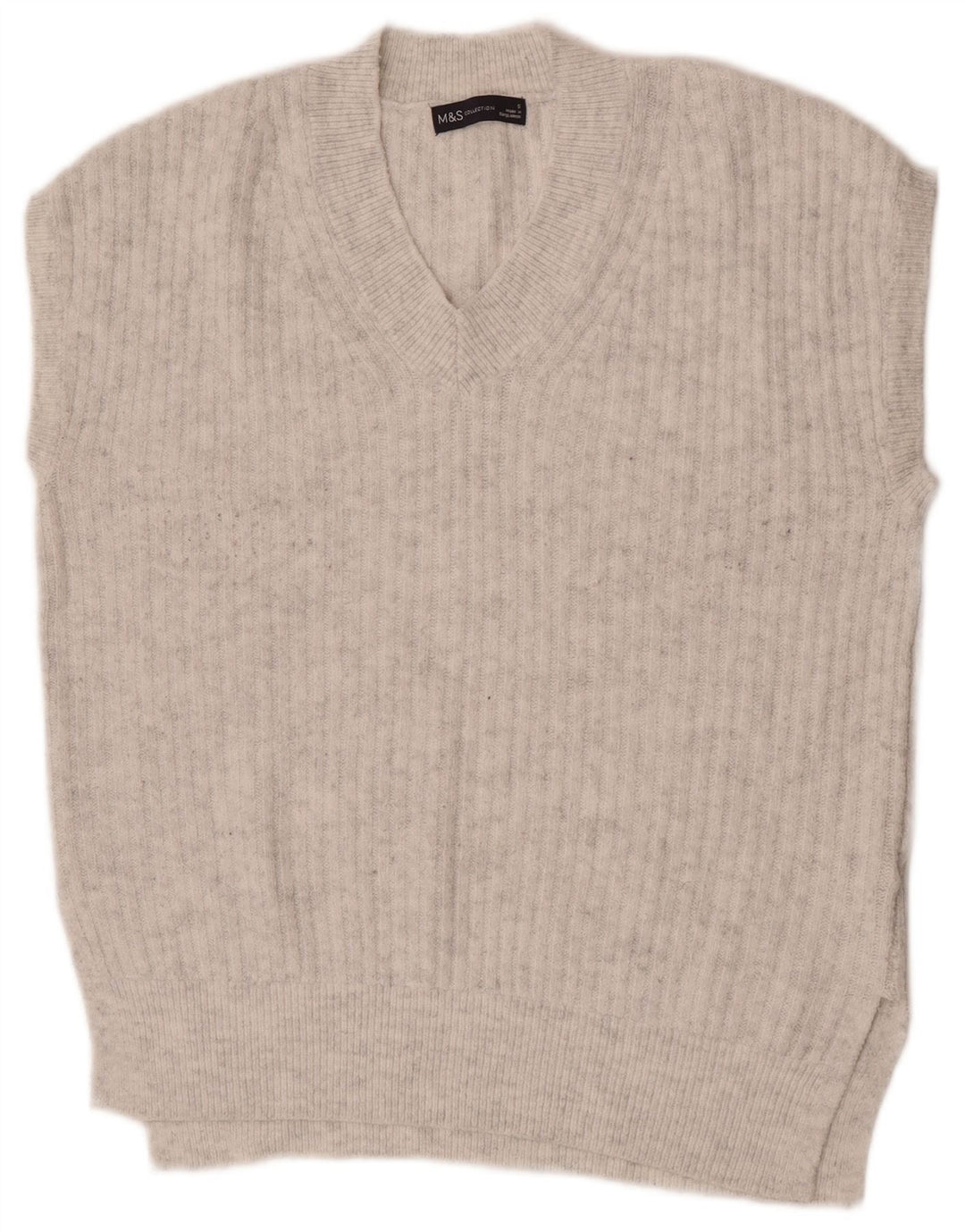 Marks & Spencer Damen-Tanktop in Übergröße, Gr. 10, Größe S, Grau, Acryl