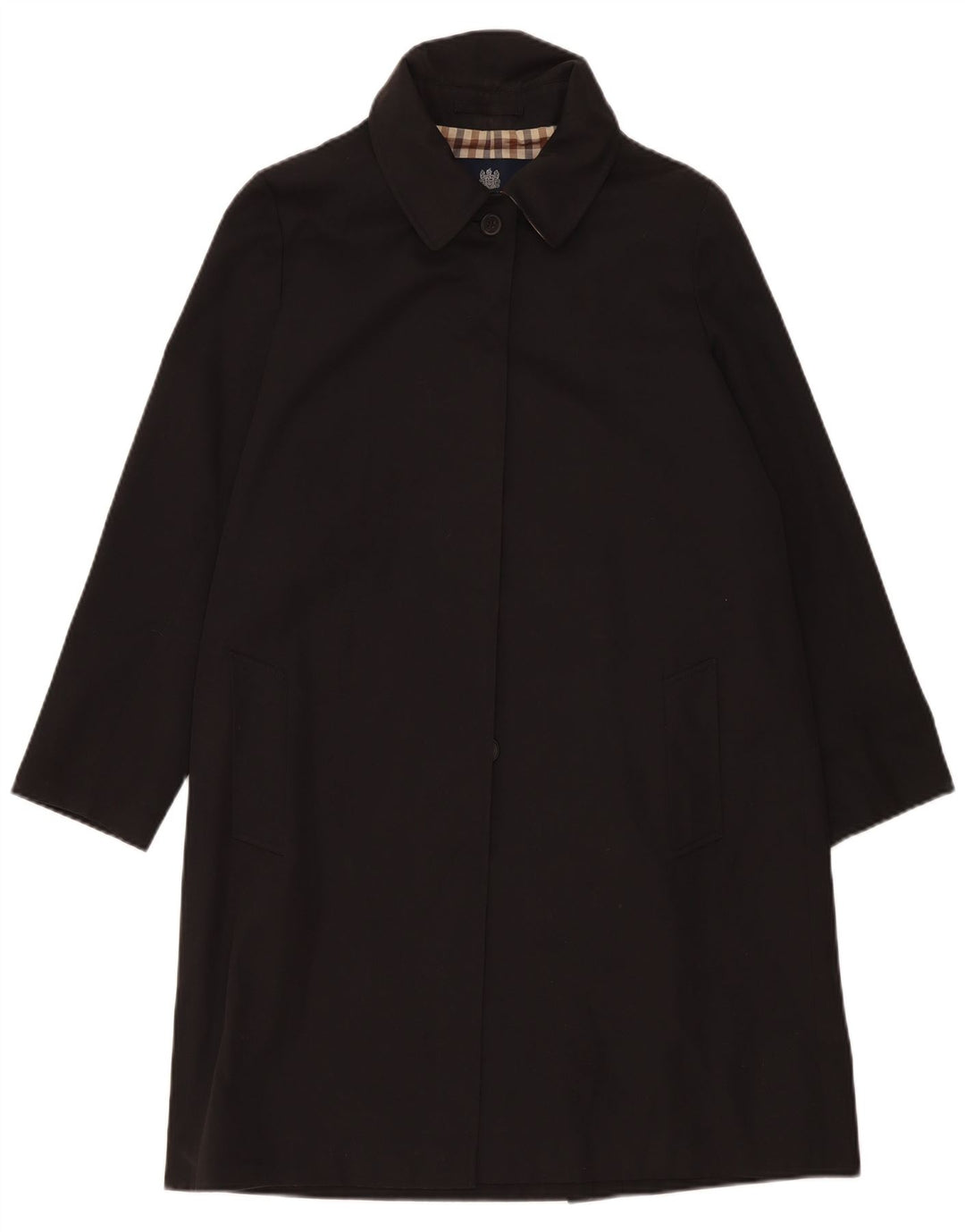 Aquascutum Damenmantel UK 14 Large Schwarz Polyester