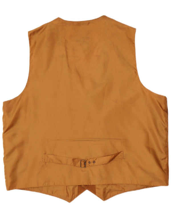 John F. Gee Herren Wildlederweste XL Braunes Leder