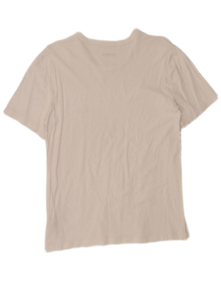 Hugo Boss Damen T-Shirt Top UK 12 Mittelweiße Baumwolle
