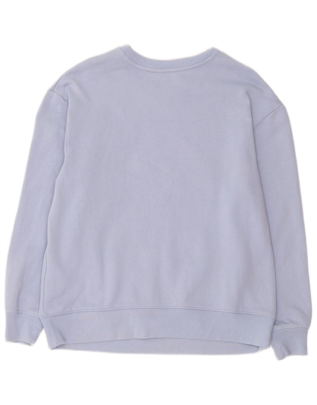 Marks & Spencer Damen Grafik-Sweatshirt-Pullover UK 14 Large Blaue Baumwolle