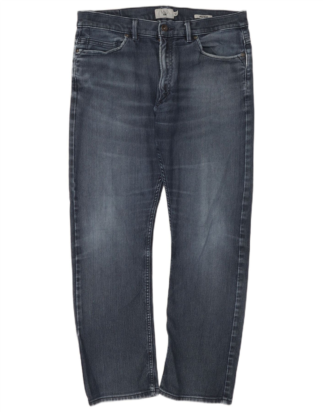 Marks & Spencer Herren Slim Jeans W36 L31 Blaue Baumwolle