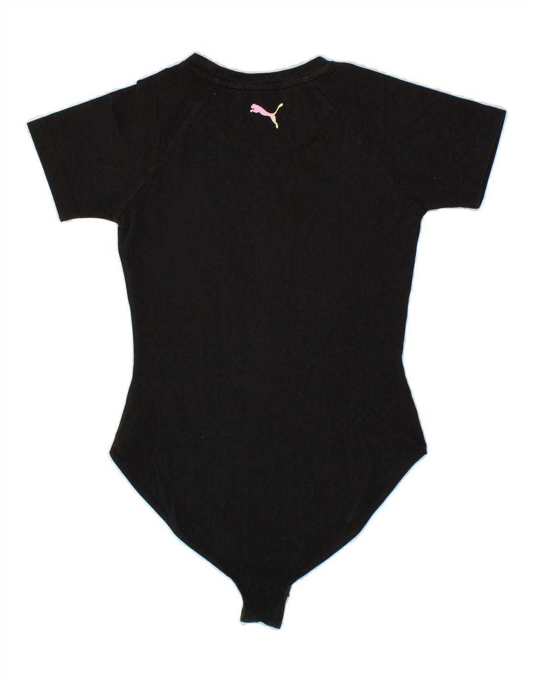 PUMA Womens Graphic Bodysuit UK 10 Small Black Cotton Vintage Puma and Second-Hand Puma from Messina Hembry 