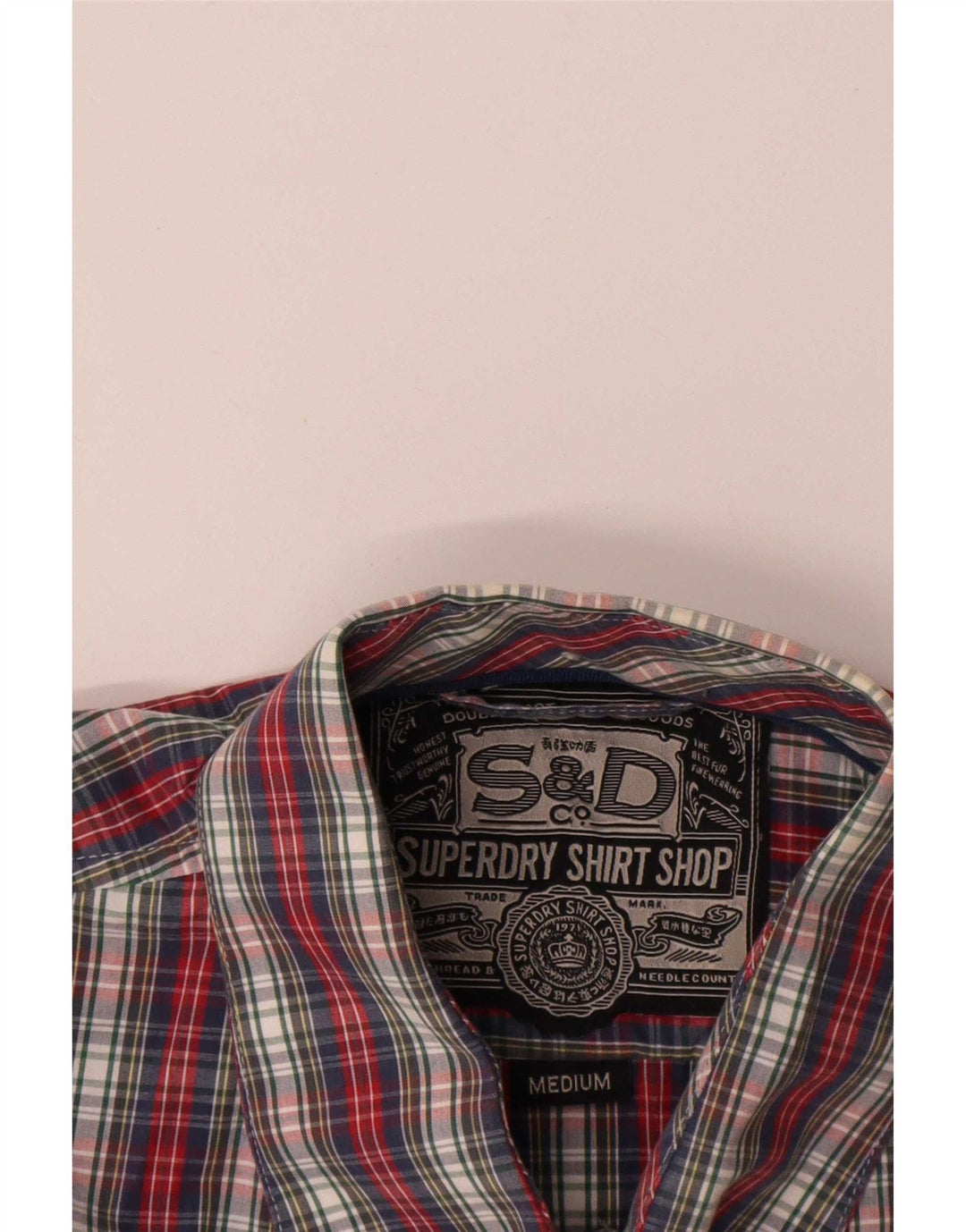 Superdry Herren-Kurzarmhemd, mittelgroß, mehrfarbig, kariert, Baumwolle