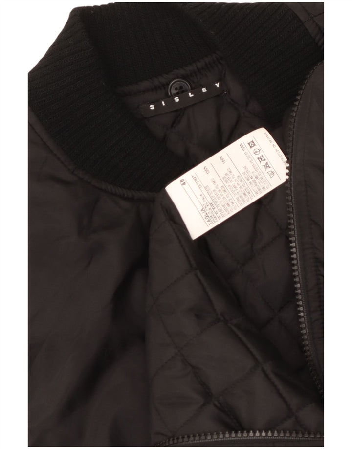 Sisley Herren Wattierte Weste IT 46 Small Schwarz Polyamid